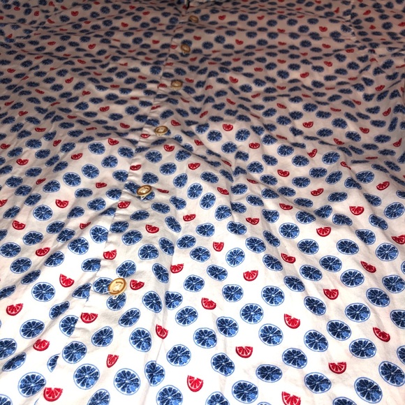 Fahrenheit All Over Citrus Polka Dot LS Button Up - Picture 3 of 6